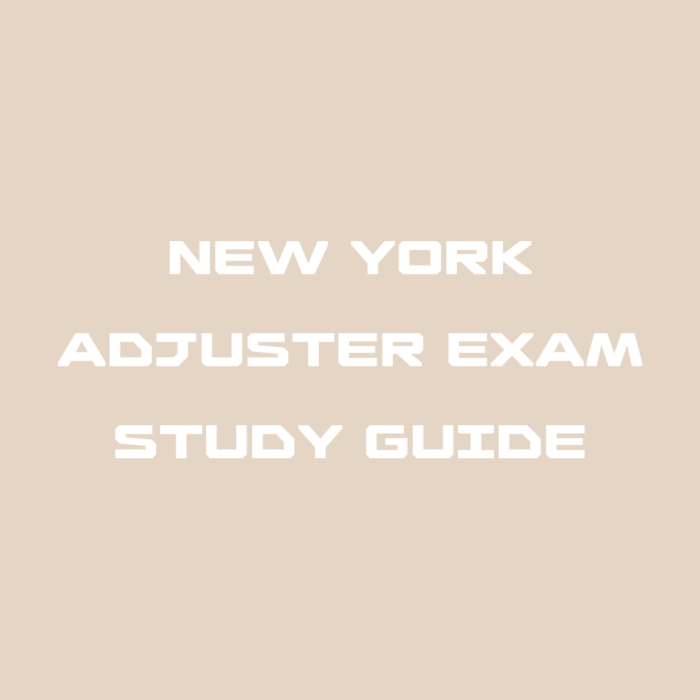 New york adjuster license exam prep