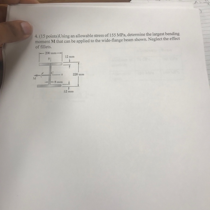 Using an allowable stress of 155 mpa