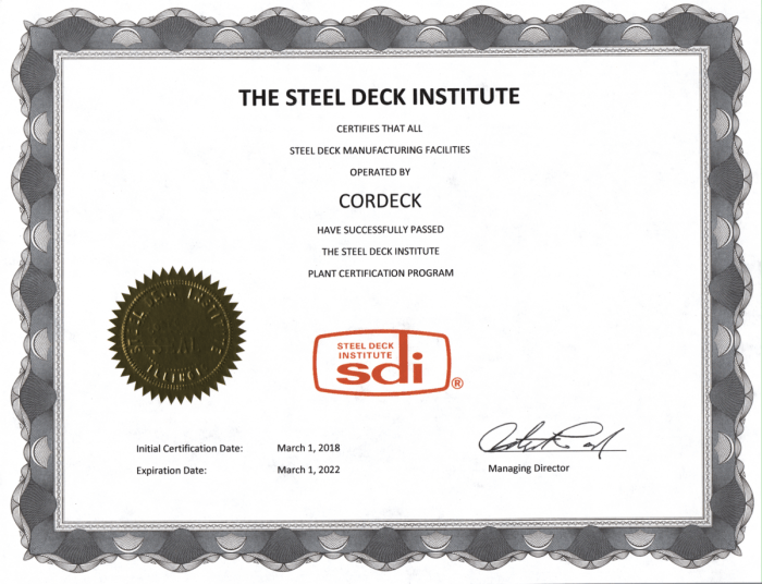 Sdi manual of construction with steel deck