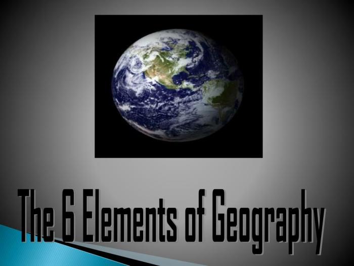 Six essential elements of geography