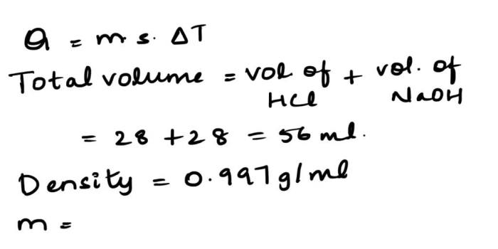 Mixes aq naoh hcl insulated transcribed