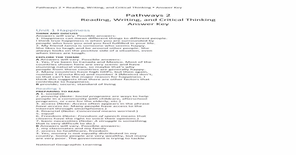 Aim pathways to proficient reading answer key